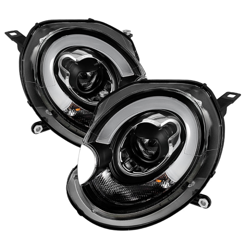 FR SPORT Spyder Mini Cooper 2007-2012 Projector Headlights Halogen Model Only - DRL Black...