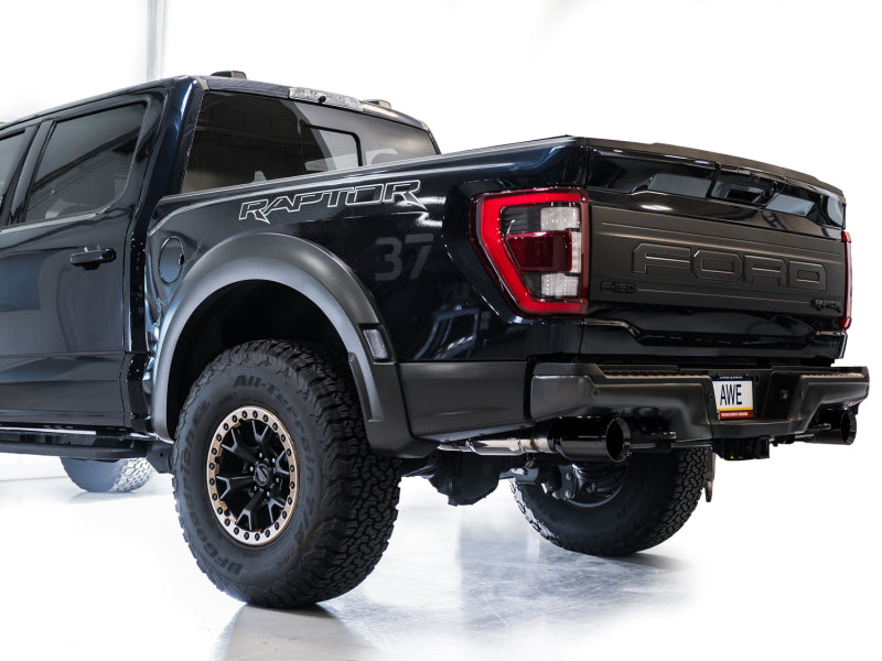 AWE Tuning AWE Gen 3 Ford Raptor SwitchPath Exhaust  - Diamond Black Tips 3025-33356