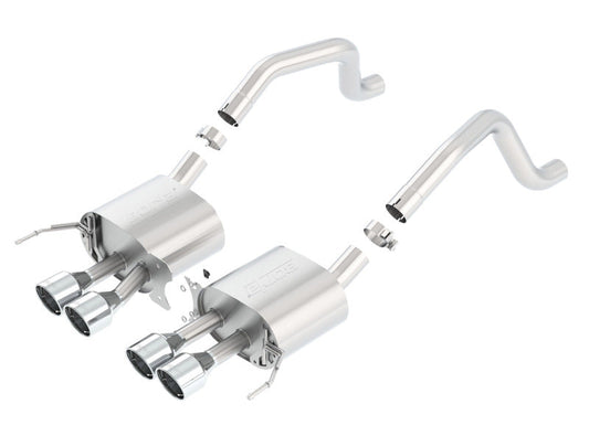 FR SPORT Borla 15 Chevy Corvette C7 ZO6 6.2L w/o AFM NPP S-Type Quad RD RL IC Tips Center Rear...