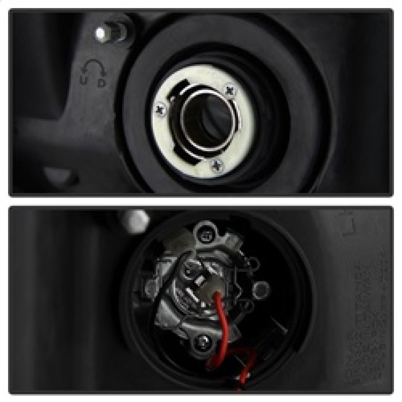 FR SPORT Spyder Nissan Titan 04-14/Armada 04-07 Projector Headlights LED Halo LED Blk...