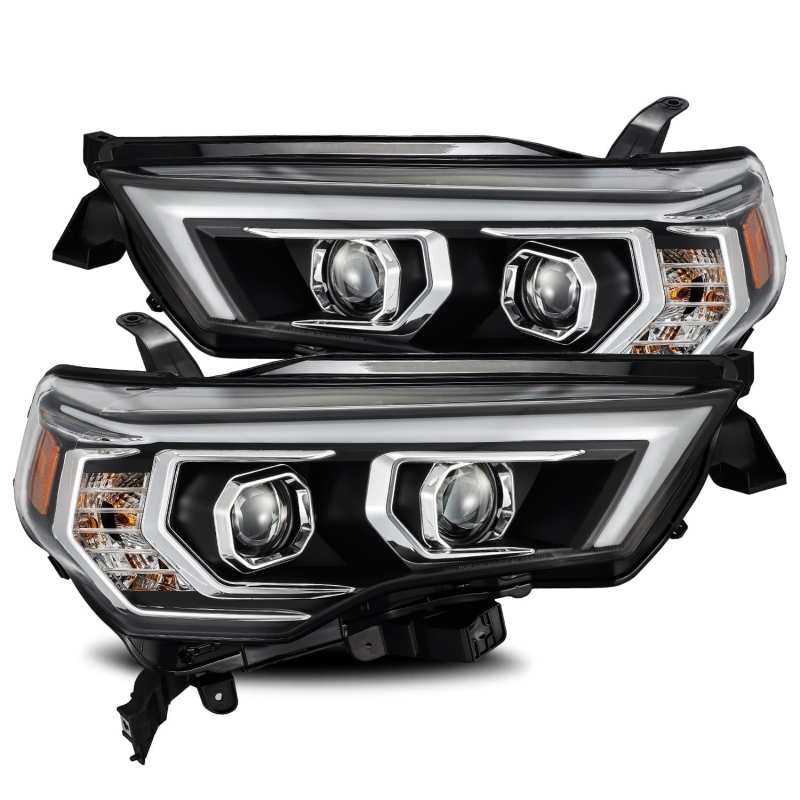FR SPORT AlphaRex 14-20 Toyota 4Runner LUXX LED Proj Headlights Plank Style Black w/Activ...