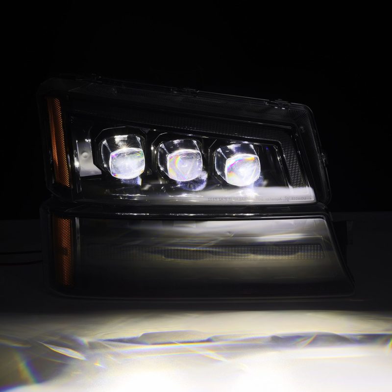 AlphaRex 03-06 Chevy Silverado 1500/2500HD/3500HD/Avalanche Alpha-Black NOVA LED Proj Headlights 880254 *Discontinued