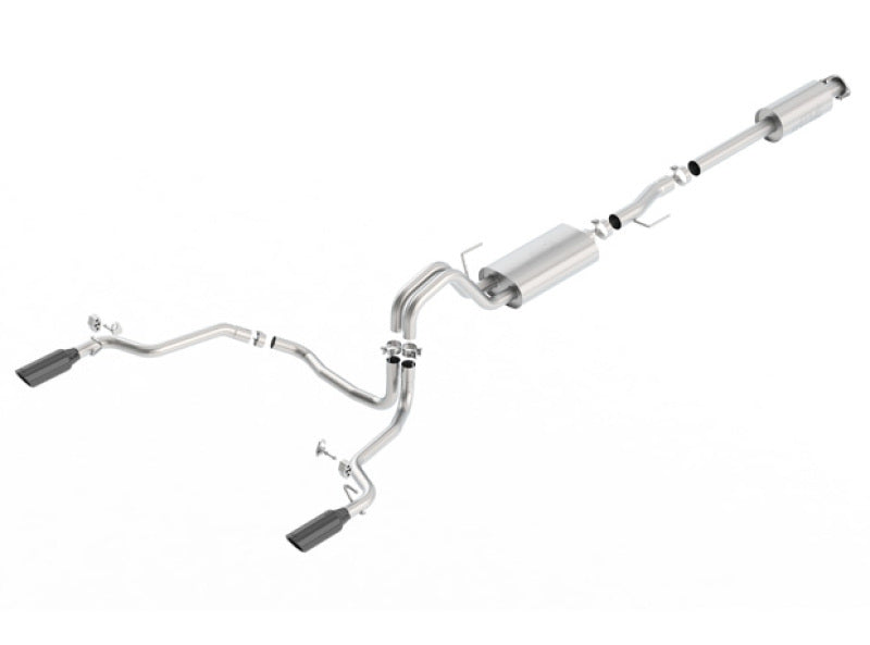 Borla 15-17 Ford F-150 2.7L/ 3.5L EcoBoost/ 5.0L V8 Rear Exit S-Type Catback Exhaust Black Chrome 140615BC