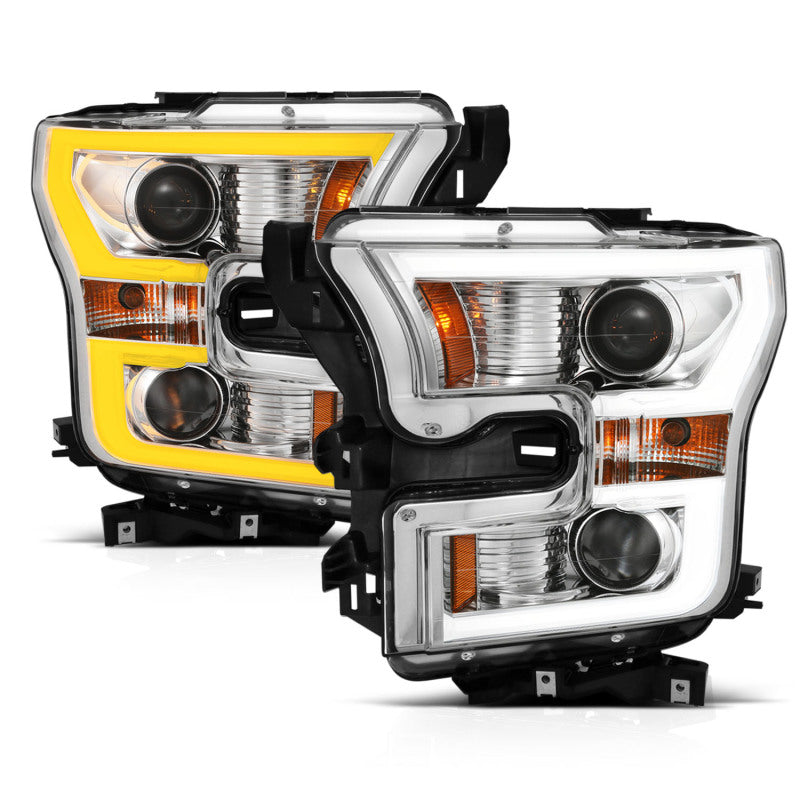 Anzo 2015-2016 Ford F-150 Projector Headlights w/ Plank Style Switchback Ch
