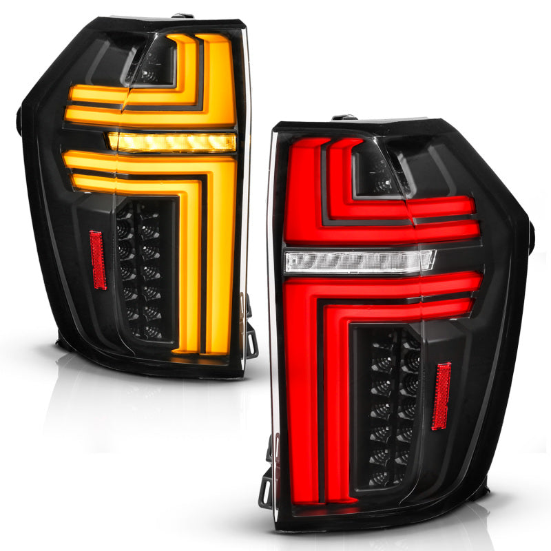 ANZO 21-24 Chevy Suburban/Tahoe Full LED Tail Lights SeqSig Black - Pair 311483A