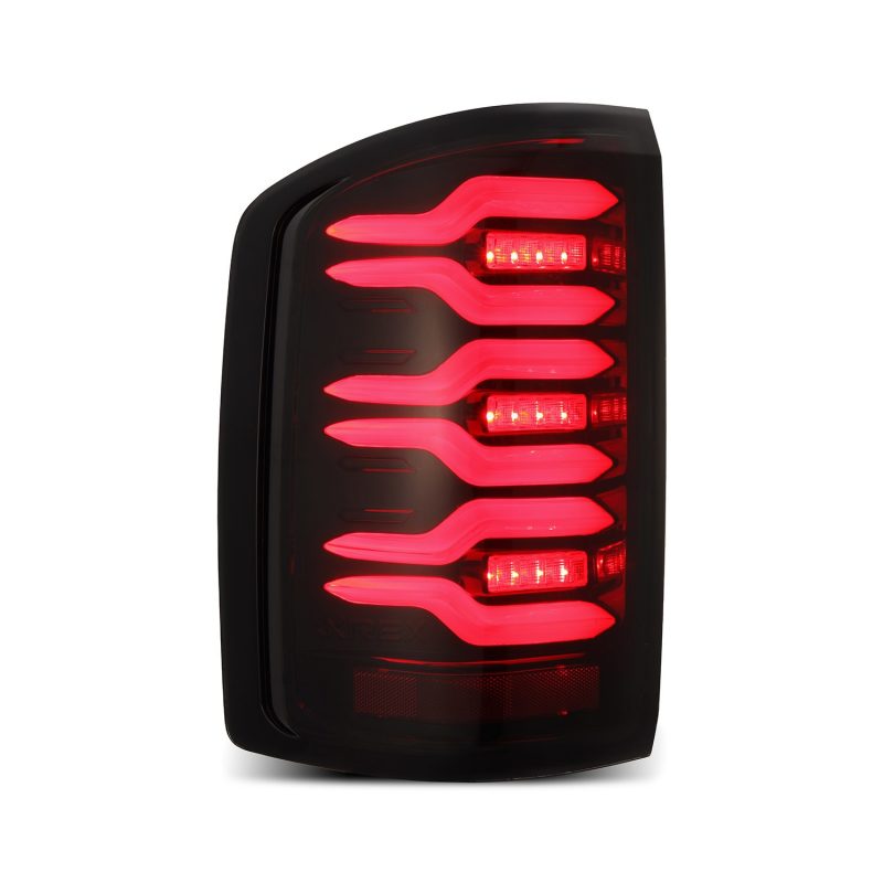 FR SPORT AlphaRex 14-18 GMC Sierra 1500/2500HD/3500HD LUXX-Series LED Tail Lights Blk/Red w/Actv...