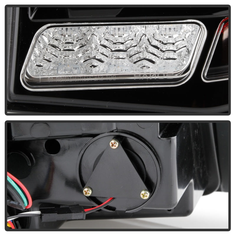 FR SPORT Spyder 10-12 Ford Mustang - Light Bar Seq. Turn Signal LED Tail Lights - Black -...