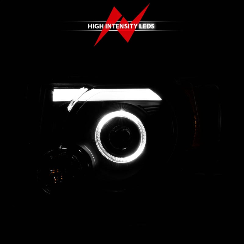 Anzo 2008-2012 Ford Escape Projector Headlights w/ Halo Black