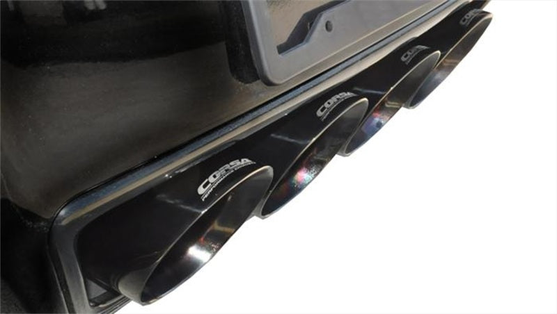 Corsa Performance 2015 Chevy Corvette Z06 3" Axle Back Exhaust, Black Quad 4.5" Tips