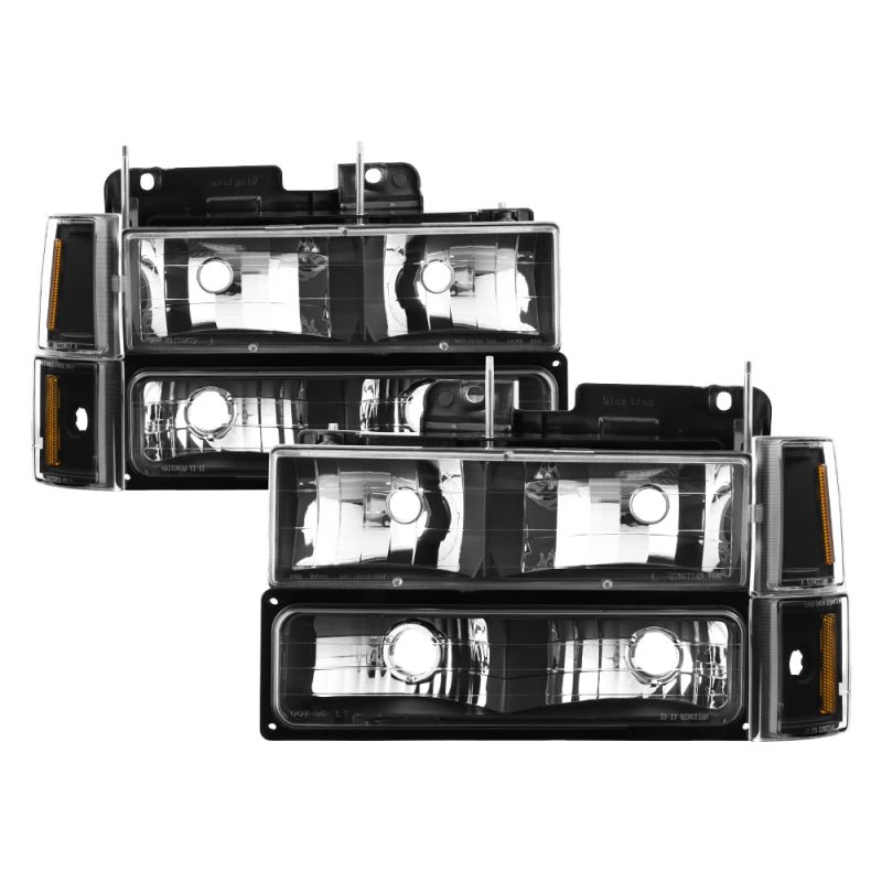 FR SPORT SPYDER xTune GMC C/K Series 94-98 Headlights w/ Corner and Parking Lights - Black...