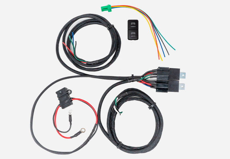 Cali Raised LED Cali Raised Wiring Harness For Dual Function Light Bar - Square Switch CR4122