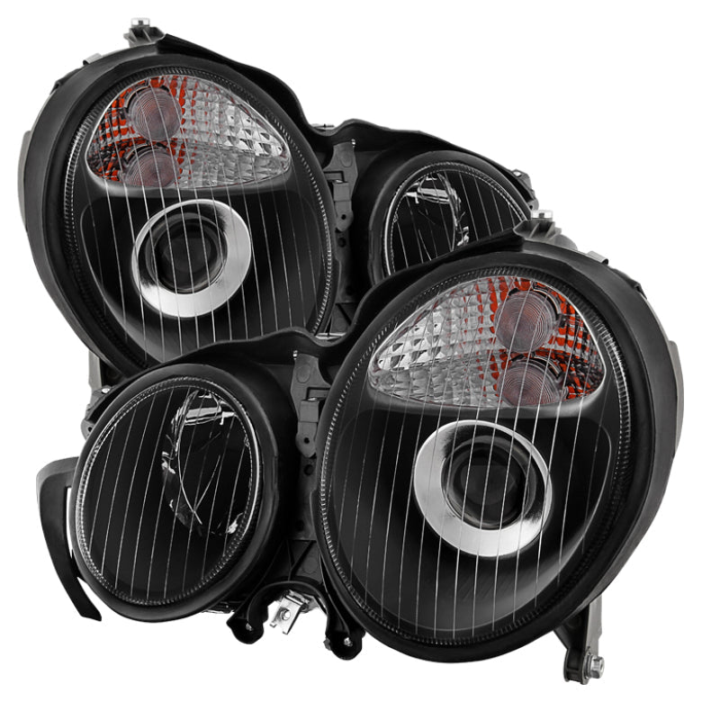 SPYDER Xtune Mercedes Benz W210 E-Class 00-02 Projector Headlights Black PRO-CL-MW21099-BK 5021977