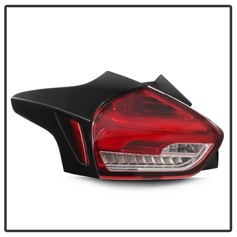 Spyder 15-17 Ford Focus Hatch LED Tail Lights w/Indicator/Reverse - Red Clr (ALT-YD-FF155D-LED-RC) 5085726