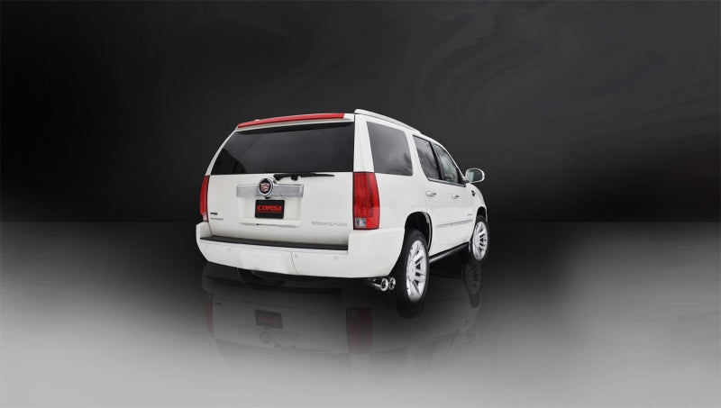 Corsa Performance 11-13 Cadillac Escalade ESV 6.2L V8 Polished Sport Cat-Back Exhaust