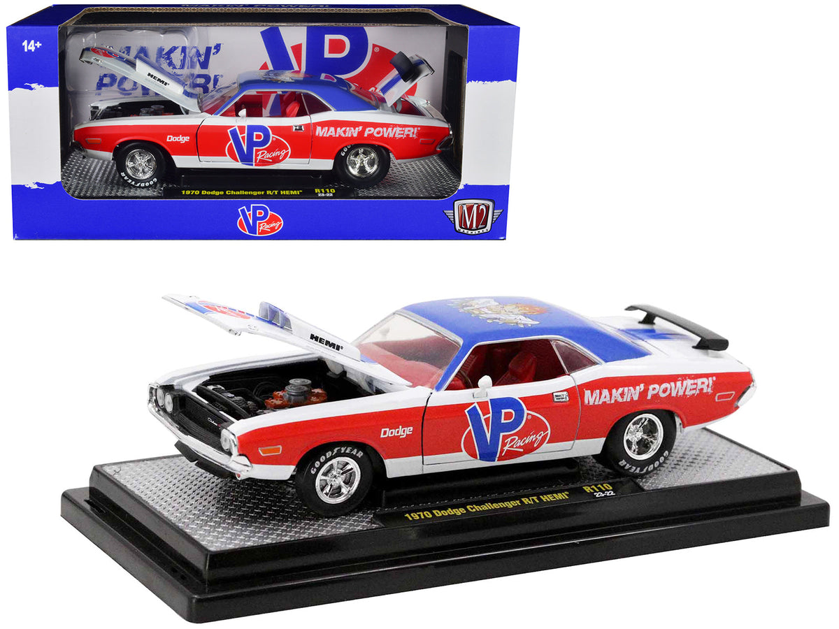 Rapid Vehicles 1970 Dodge Challenger R/T Hemi White with Red and Blue Stripes with Red Interior...