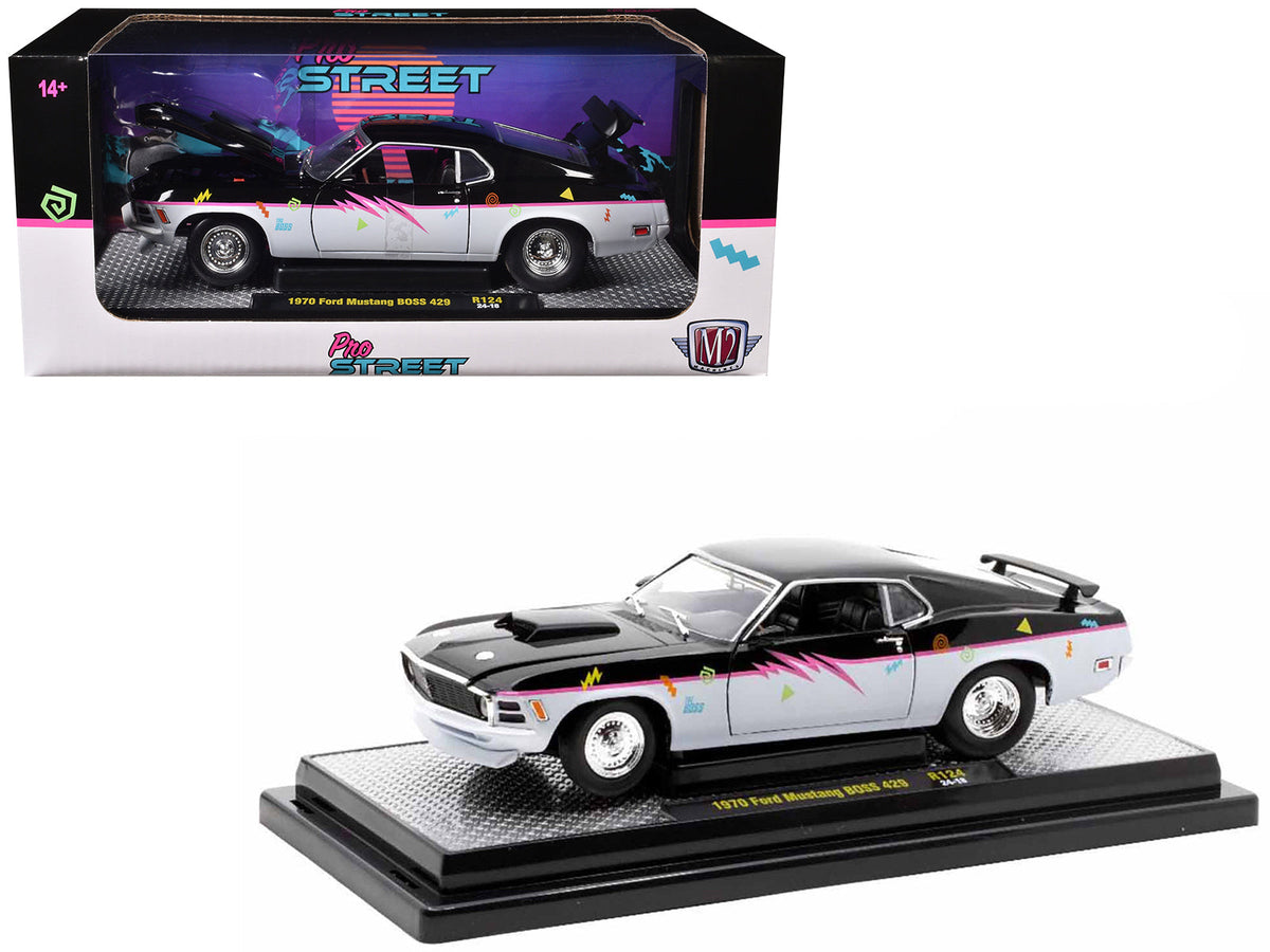 Rapid Vehicles 1970 Ford Mustang BOSS 429 "Pro Street" Black and Gray with Graphics Limited...