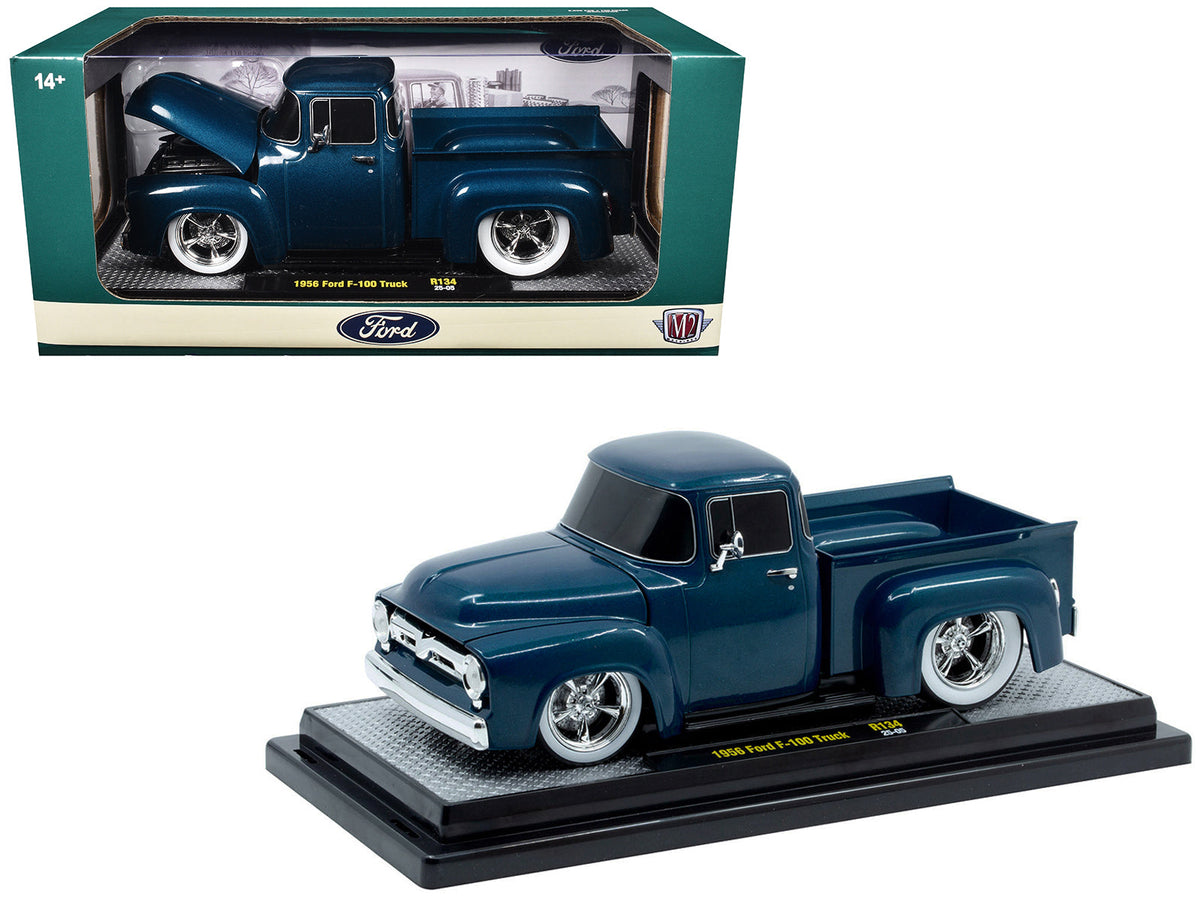 Rapid Vehicles 1956 Ford F-100 Pickup Truck Blue Metallic Limited Edition to 6650 pieces...