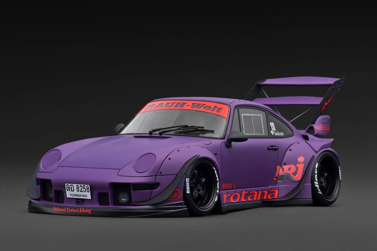 STM Diecast Ignition Model Porsche 993 RWB Widebody "Rotana" Matte Purple 1:18