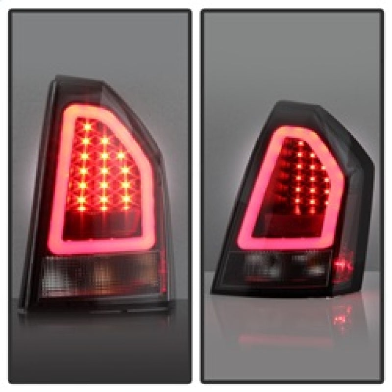 FR SPORT Spyder Chrysler 300C 05-07 V2 Light Bar LED Tail Lights - Black ALT-YD-C305V2-LED-BK...