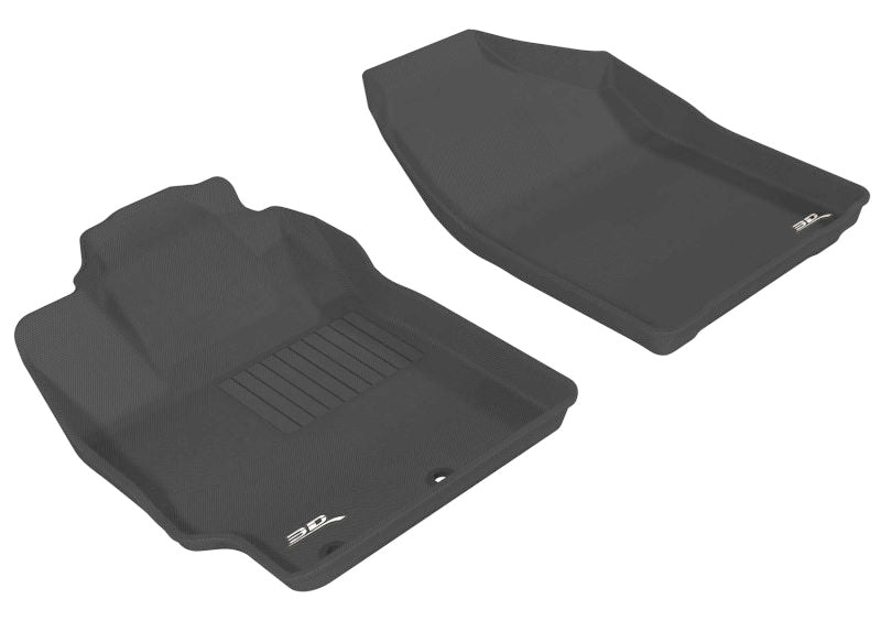 3D MAXpider 2012-2015 Toyota Prius C Kagu 1st Row Floormat - Black L1TY09511509