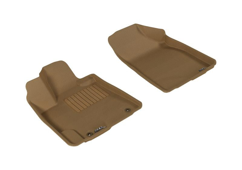 FR SPORT 3D MAXpider 2008-2013 Toyota Highlander Hybrid Kagu 1st Row Floormat - Tan L1TY15711502