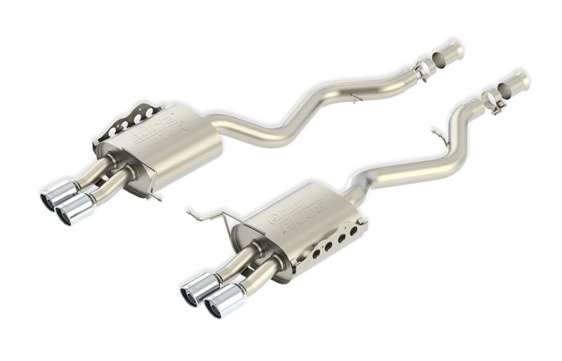 Borla Atak Cat-Back 15-17 Ford Mustang GT 5.0L V8 MT/AT 3in pipe 4in Black Chrome Tips