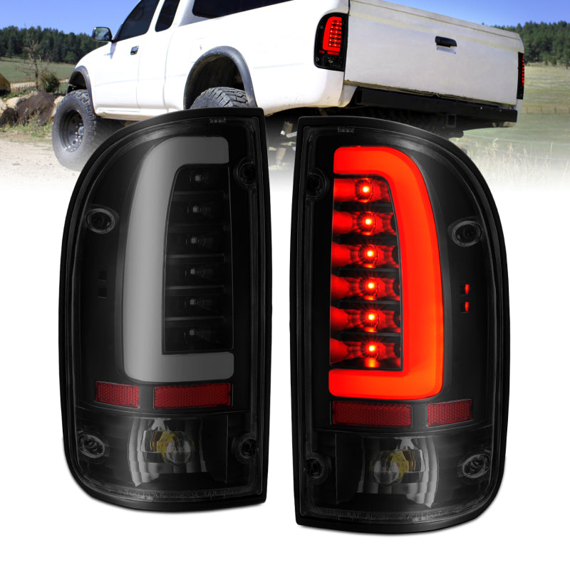 FR SPORT ANZO 1995-2000 Toyota Tacoma LED Taillights Black Housing Smoke Lens (Pair) 311354