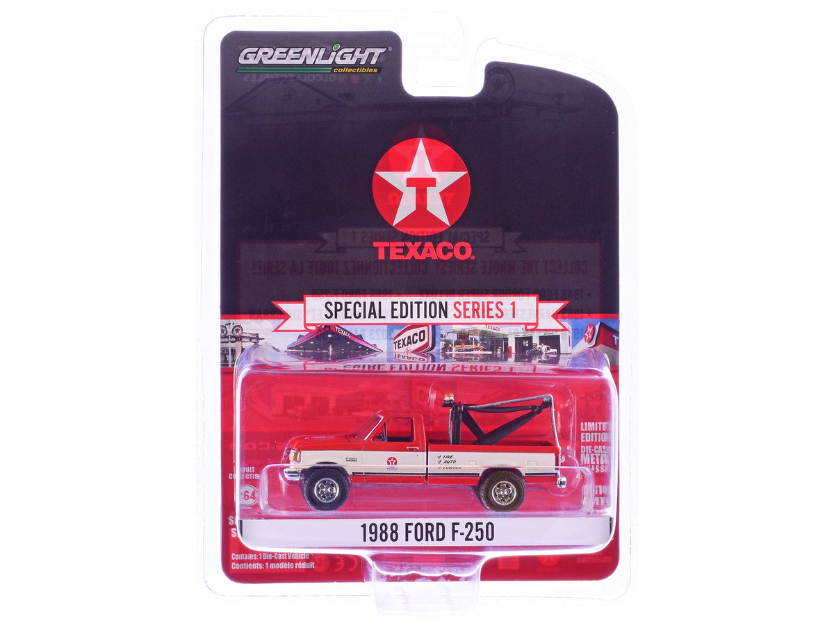 Rapid Vehicles 1988 Ford F-250 Tow Truck "Texaco" Red and White "Texaco Special Edition" Series 1...