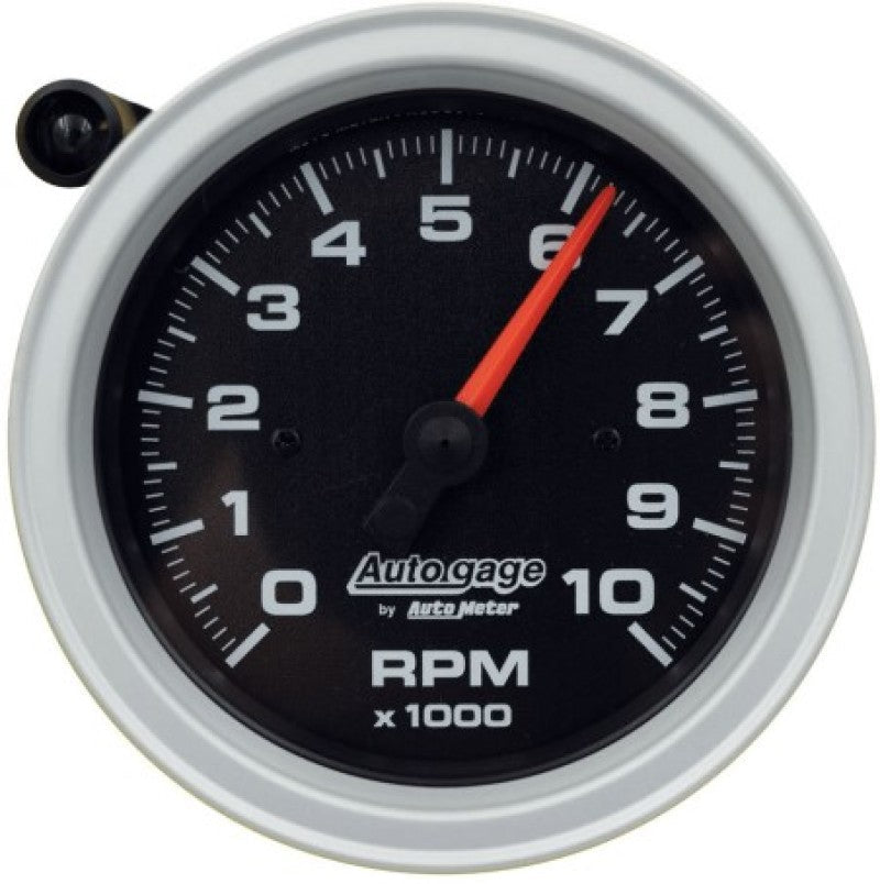 FR SPORT AutoMeter Tachometer Gauge 10K RPM 3 3/4in Pedestal w/Ext. Shift-Light - Black...