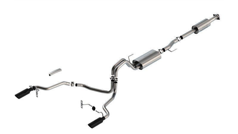 FR SPORT Borla F-150 2021 2.7L/3.5L 4dr CC SB EC STB Lar/KingR/Plnm/LTD 3/2.25 SRE CB Touring BLK...