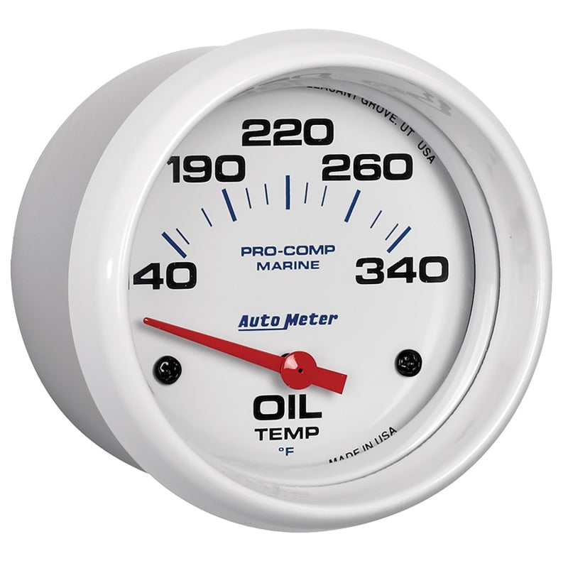FR SPORT AutoMeter Marine White Air-Core Electric Oil Temperature Gauge 2-5/8in 140-300 Deg F...