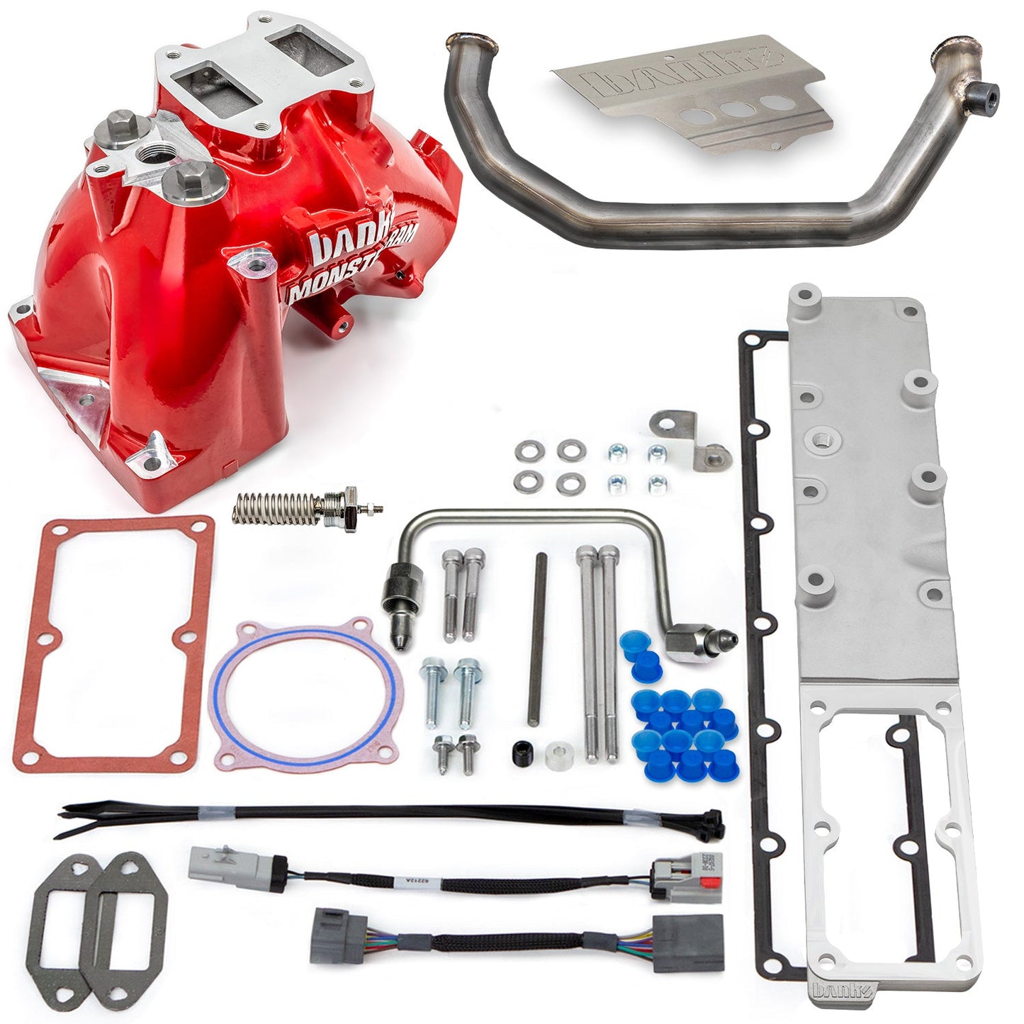 Banks Power 07.5-12 Ram Cab Chassis 6.7L Diesel Monster-Ram Intake System w/Fuel Line - Red 42806-R