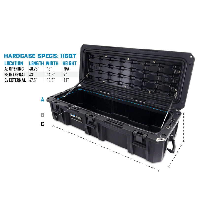 Borne Off-Road Hard Case 116QT Black BNHC-116BK