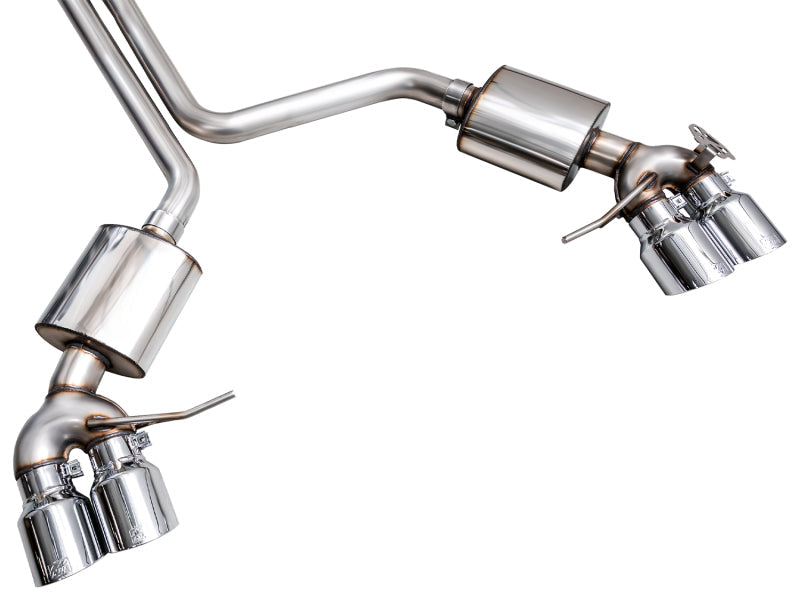 AWE Tuning 19-21 Porsche Macan 3.0T/2.9TT Touring Edition Catback Exhaust w/ Chrome Silver Tips 3015-42951