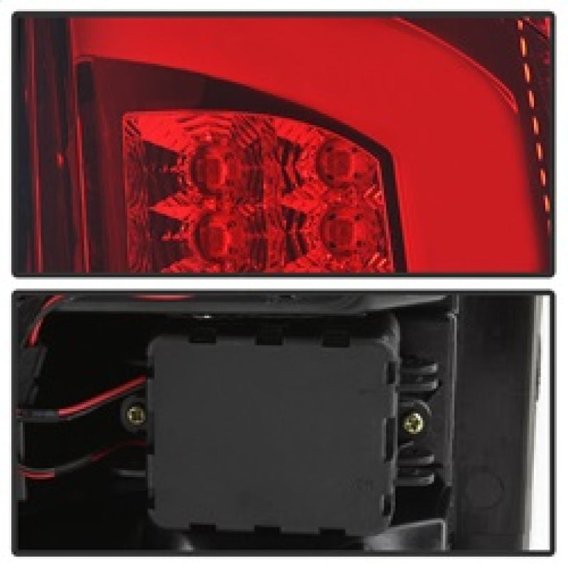 Spyder 07-09 Dodge Ram 2500/3500 V3 Light Bar LED Tail Lights - Red Clear (ALT-YD-DRAM06V3-LBLED-RC) 5084286