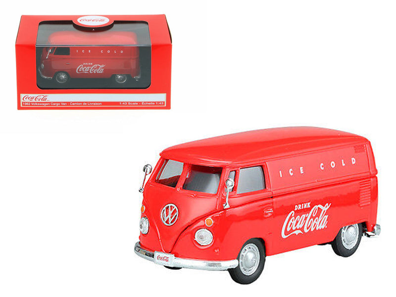 Rapid Vehicles 1962 Volkswagen Coca Cola Cargo Van Red 1/43 Diecast Model by Motorcity Classics ...