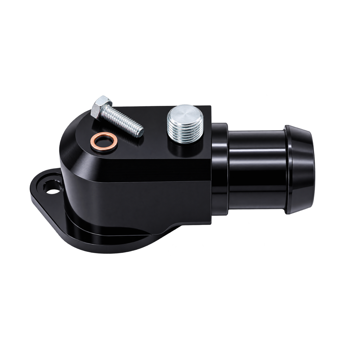 Granatelli Black Billet 180° Thermostat Housing for Jeep Trackhawk, Ram TRX & Dodge Durango Hellcat 6.2L – 430180B