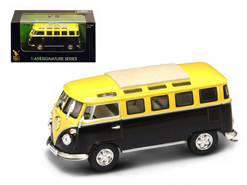 Rapid Vehicles 1962 Volkswagen Microbus Van Bus Yellow/Black 1/43 Diecast Car by Road Signature ...