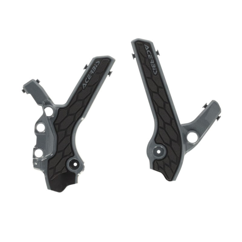 Acerbis 00+ Suzuki DRZ400E/S/SM Frame Guards- X-Grip - Gray/Black 2983341019