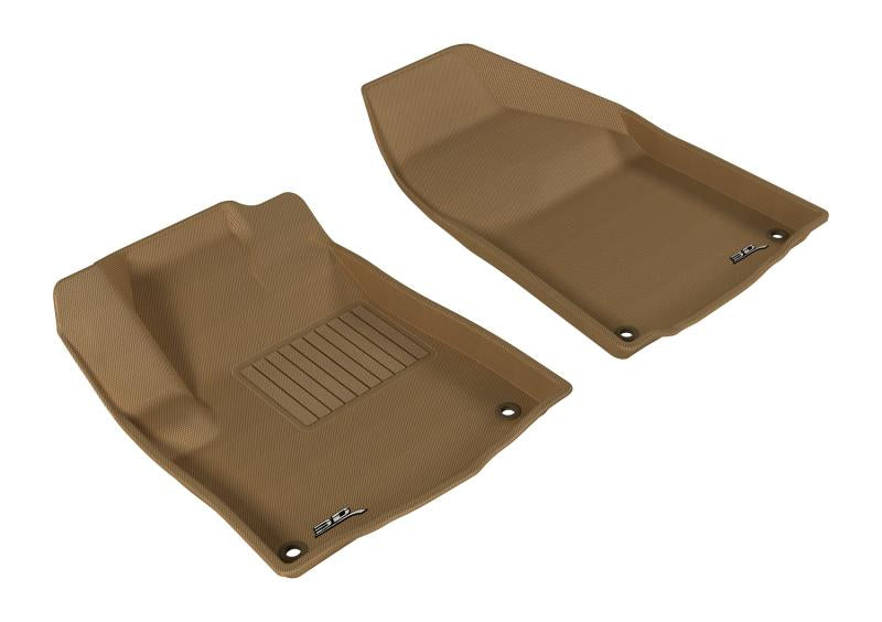3D MAXpider 2014-2015 Jeep Cherokee Kagu 1st Row Floormat - Tan L1JP01011502