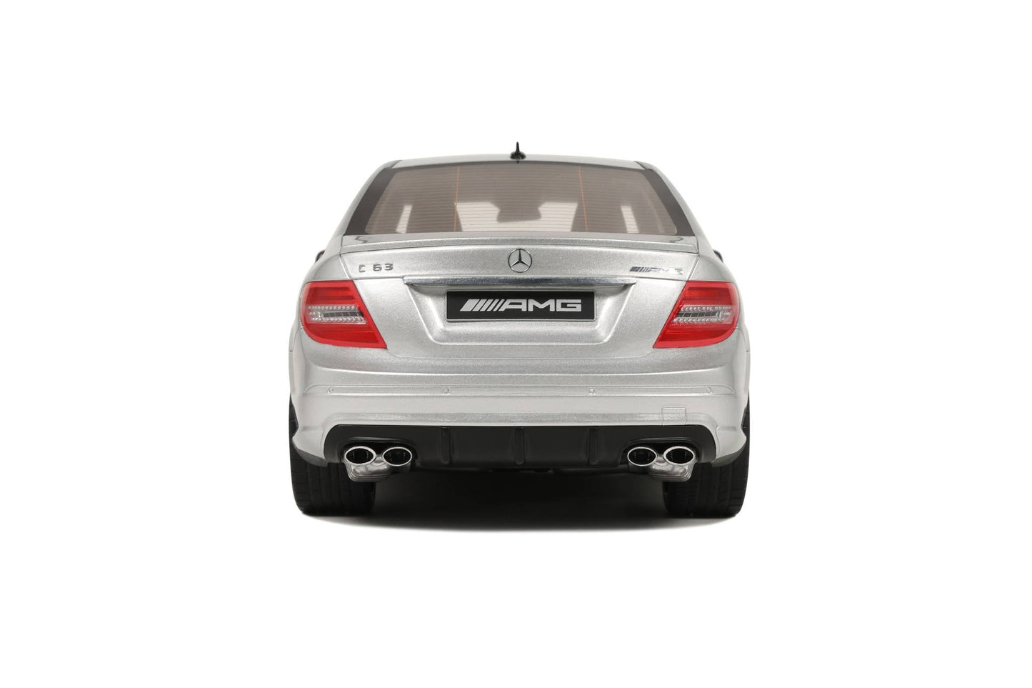 GT Spirit 2008 Mercedes Benz C63 AMG Sedan Iridium Silver 1:18