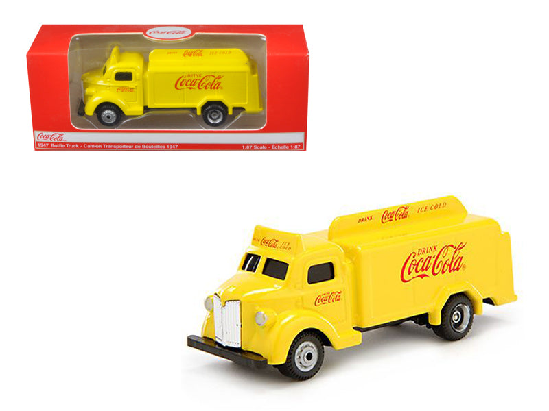Rapid Vehicles 1947 Coca Cola Delivery Bottle Truck Yellow 1/87 Diecast Model by Motorcity...