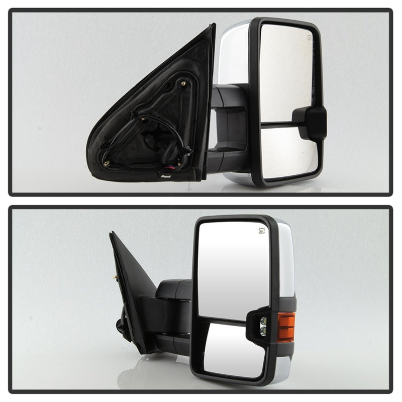 FR SPORT SPYDER xTune Chevy Silverado 14-16 Heated Amber LED Signal Mirror Chrome...