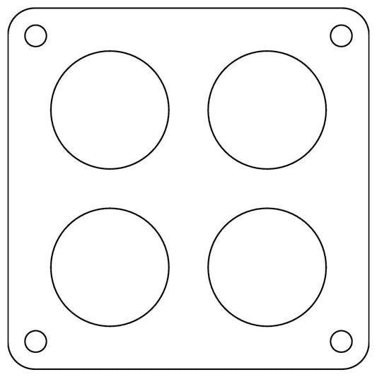 Cometic Gasket Cometic Holley Dominator 4-Hole .060in Fiber Carburetor Gasket - 2.00in Holes C15314FC