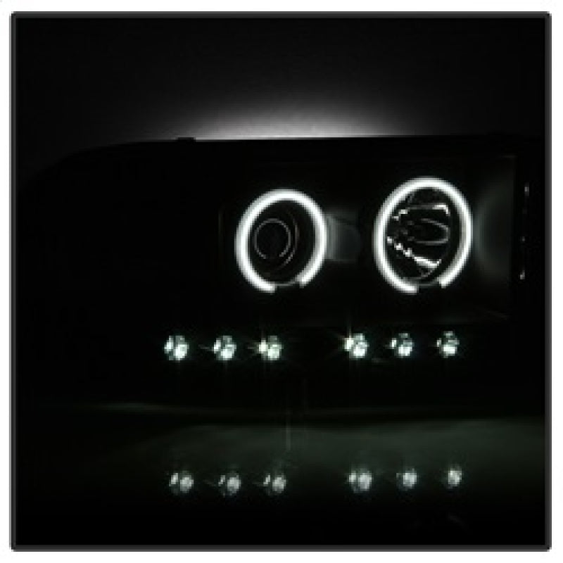 FR SPORT Spyder Dodge Ram 1500 02-05 03-05 Projector Headlights CCFL Halo LED Blk Smke...