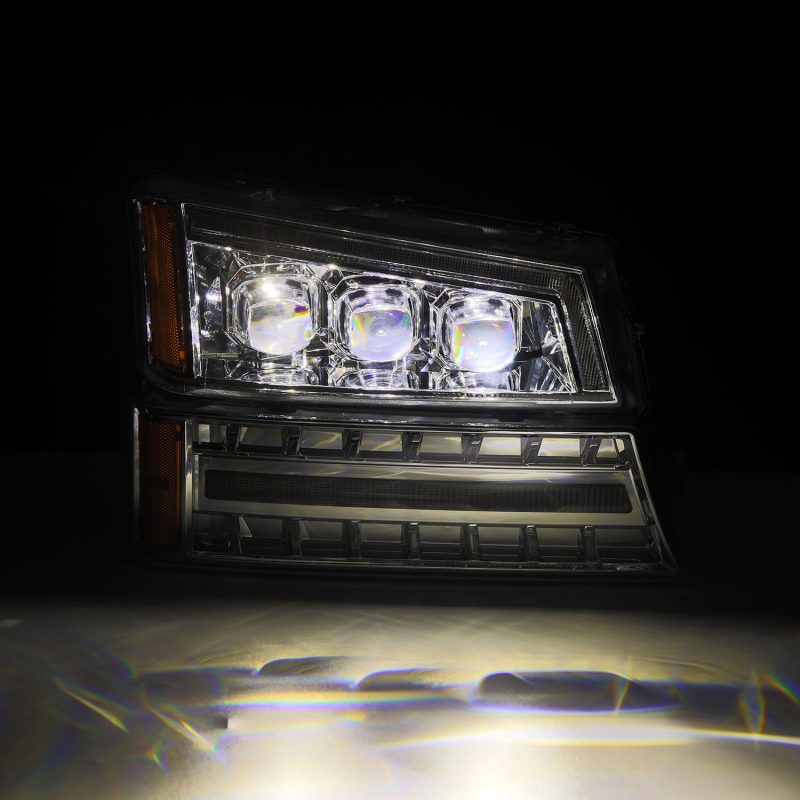 AlphaRex 03-06 Chevy Silverado 1500/2500HD/3500HD/Avalanche Chrome NOVA LED Proj Headlights 880255 *Discontinued