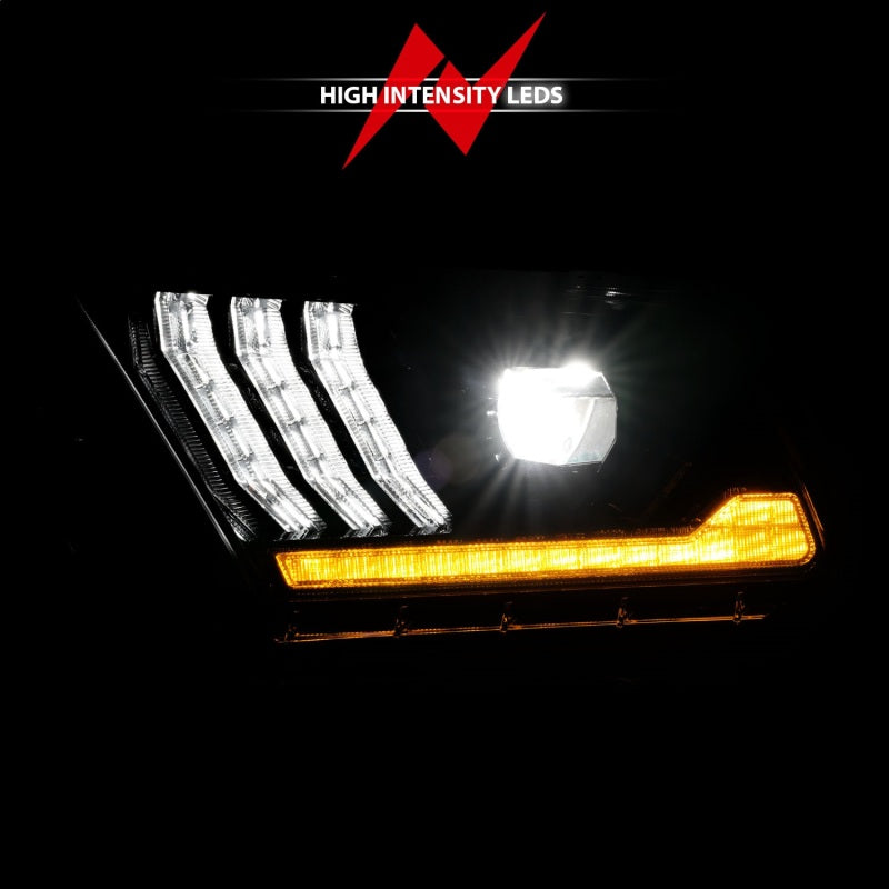 FR SPORT ANZO 13-14 Ford Mustang (w/ Factory HID/Xenon HL only) Projector Headlights w/Light Bar...
