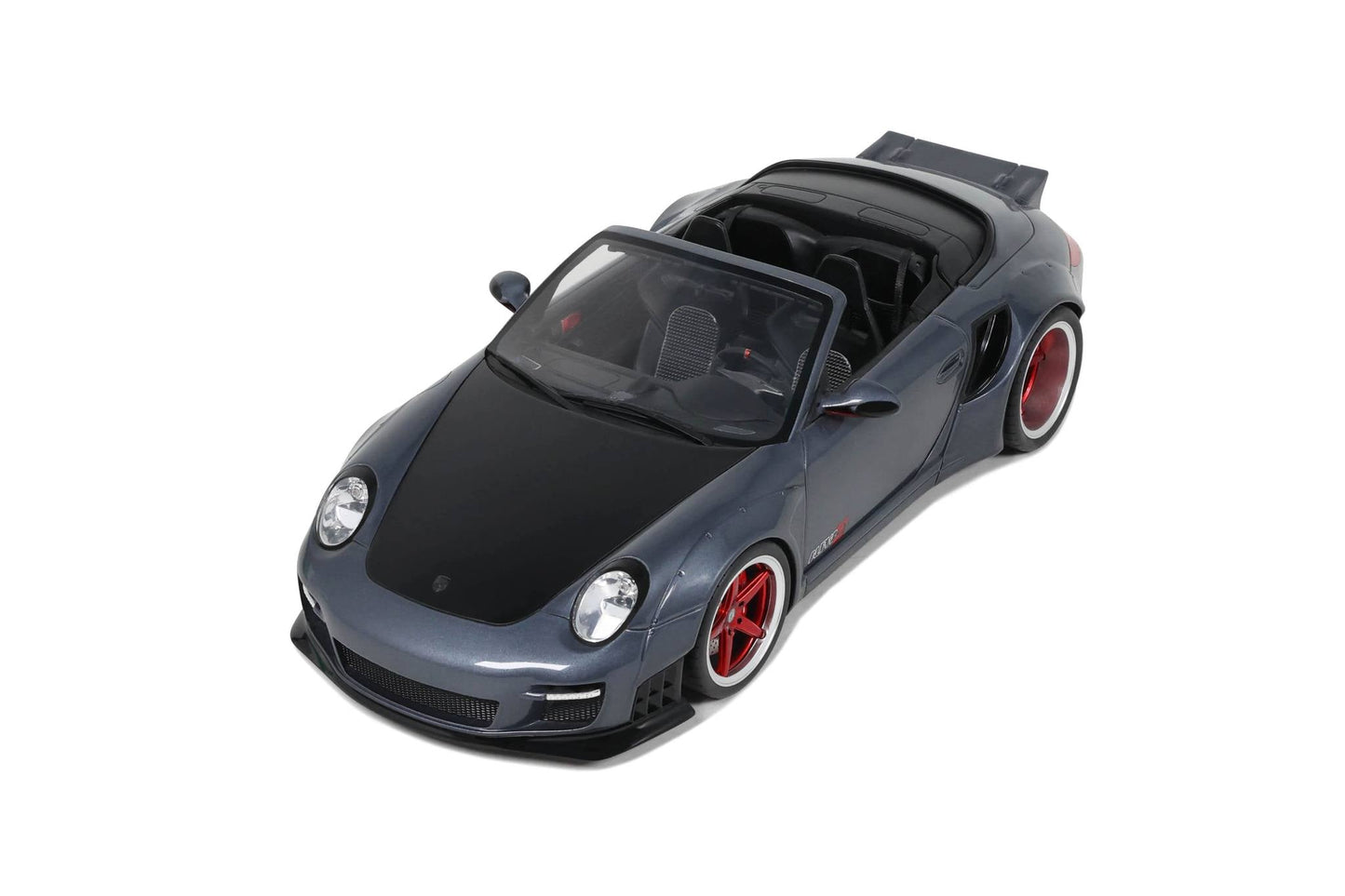 GT Spirit 2016 Porsche 911 997 Cabriolet LB Works Grey w/ Red Wheels 1:18