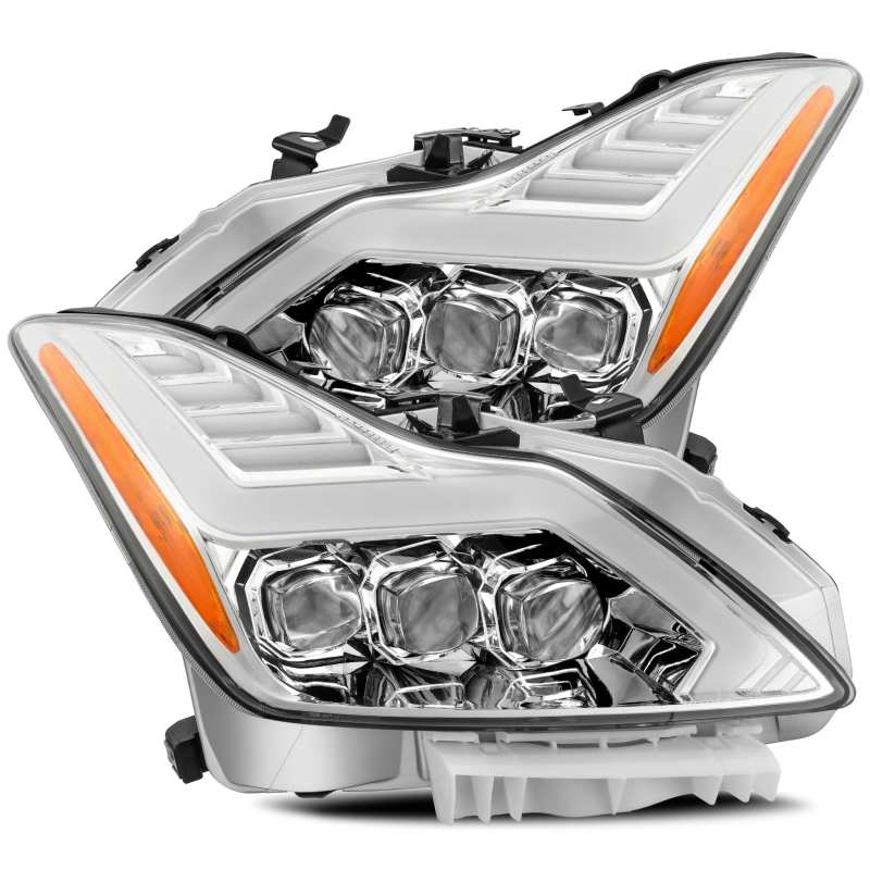 AlphaRex 08-13 Infiniti G37 NOVA LED Proj Headlights Chrome w/ Activ Light/Seq Signal/DRL 881984 *Discontinued