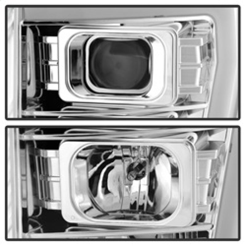 FR SPORT Spyder 11-16 Ford F-250/F-350 V2 Projector Headlights - Light Bar DRL - Chrome...